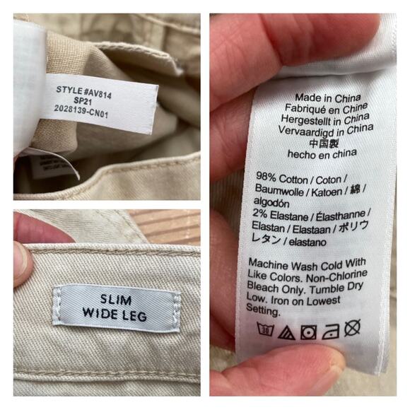 J.Crew Garment Dyed Slim Wide Leg Jeans Size 29 Sand - Picture 6 of 15